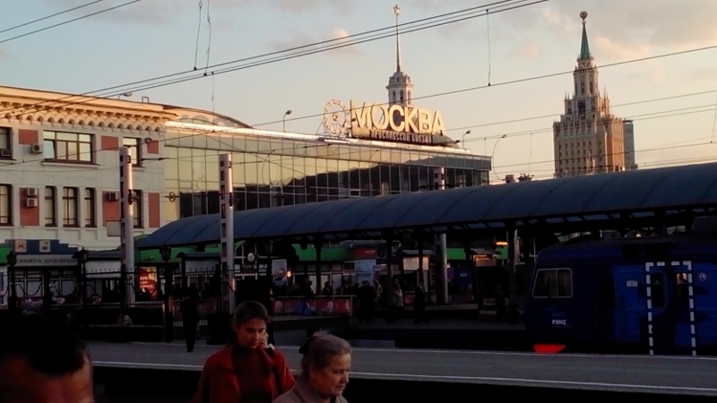 Station Moskou voor vertrek van Transmongolie!