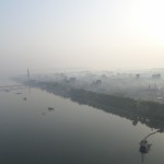 Pyongyang in de ochtend mist!